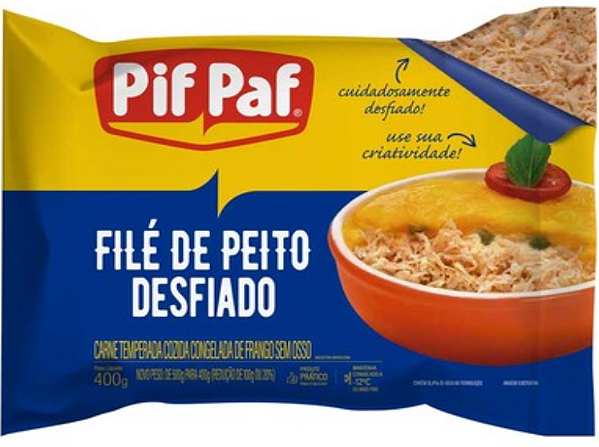 Peito de Frango Desfiado 400gr pif paf