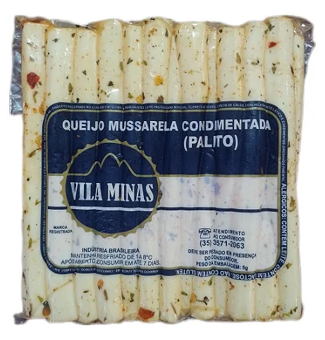 Queijo Mussarela Palito Condimentado 200g Vila Minas