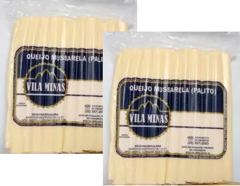 Kit 2 Queijo Mussarela Palito Tradicional 200g Vila Minas