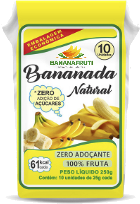 Bananada Natural Zero Açúcares 250g BananaFruti