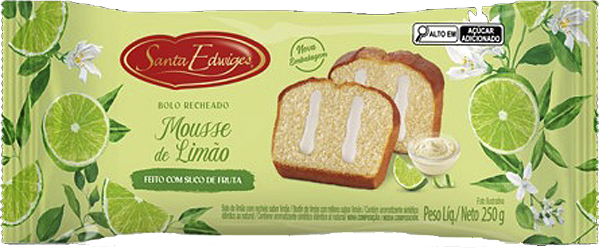 Bolo Recheado Mousse De Limão 250g Santa Edwiges