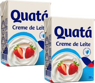 Kit 2 Creme De Leite Leve 200g Quatá