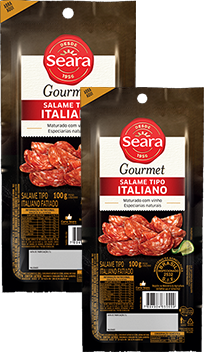 Kit 2 Salame Fatiado Italiano 100g Seara Gourmet