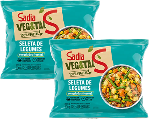 Kit 2 Seleta De Legumes Congelado 300Kg Sadia Veg & Tal