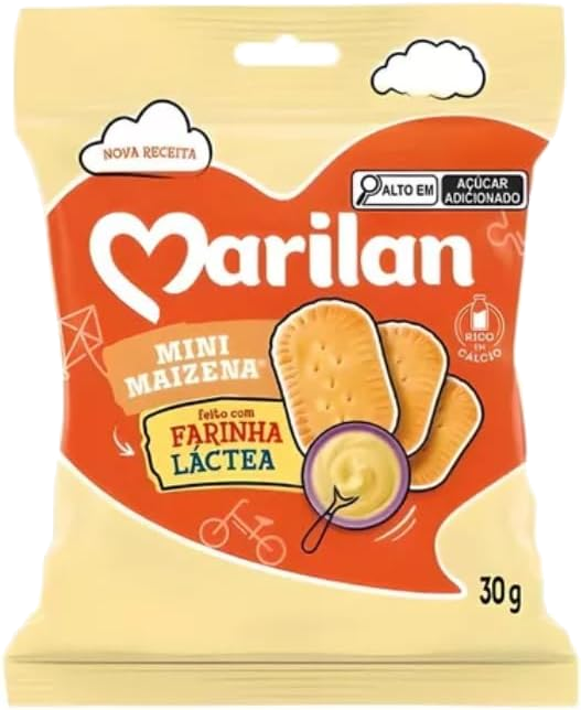 Biscoito Mini Maizena Farinha Láctea 30g Marilan