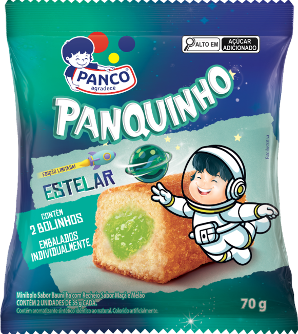 Bolinho Baunilha Com Maçã e Melão 70g Panco