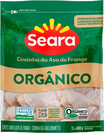 Coxinha Da Asa Frangos Orgânico 600g Seara