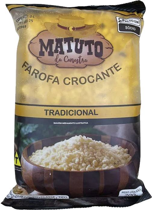 Farofa De Mandioca Tradicional 200g Matuto Da Canastra