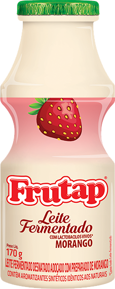 Garrafinha Leite Fermentado Morango 170g Frutap