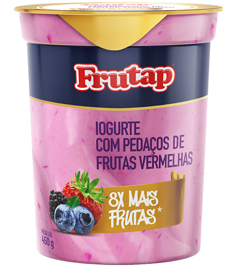 Iogurte Pedaços De Frutas Vermelhas 450gr Frutap