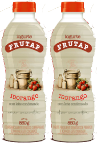 Kit 2 Garrafão Iogurte Morango Com Leite Condensado 850gr Frutap