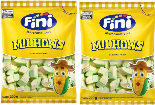 Kit 2 Marshmallos Milhows Pamonha 200g Fini