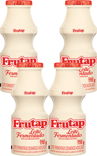 Kit 4 Garrafinha Leite Fermentado Baunilha 170g Frutap