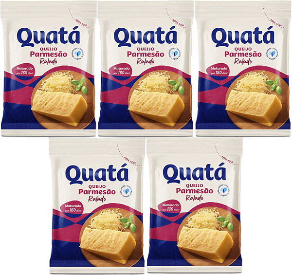 Kit 6 Queijo Ralado Parmesão 10g Quatá