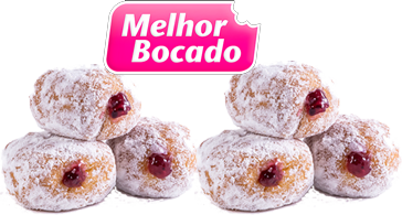Mini Donuts Frutas Vermelhas 90g Melhor Bocado Cx.6 Unid.