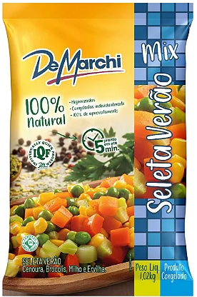 Seleta De Legumes Verão Milho, Cenoura, Talo Brocolis e Ervilha 1,02Kg DeMarchi