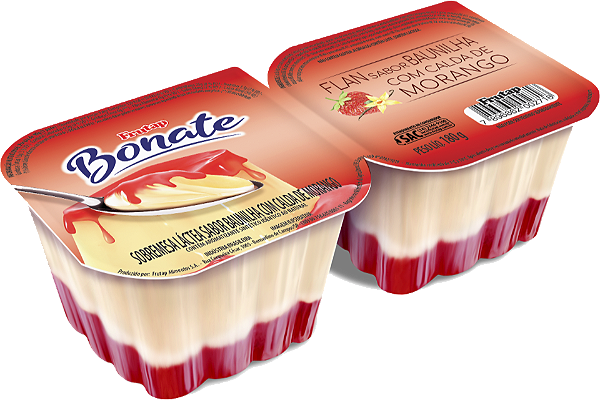 Sobremesa Flan Morango 180g Bonate Frutap