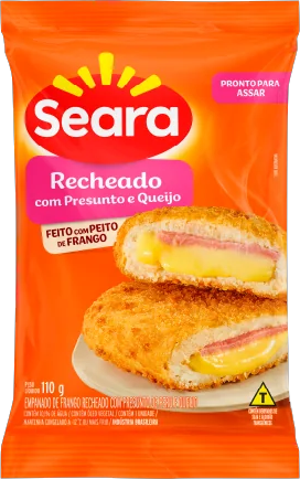 Steak Empanado De Frango Recheado de  Presunto e Queijo 110g Seara