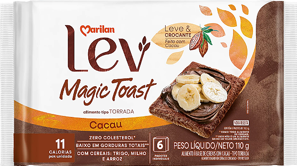 Torrada Magic Toast Cacau 110g Marilan