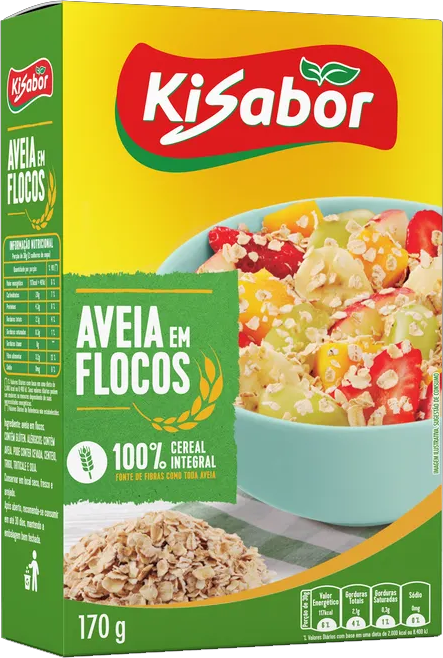 Aveia Flocos Integral 170g Kisabor