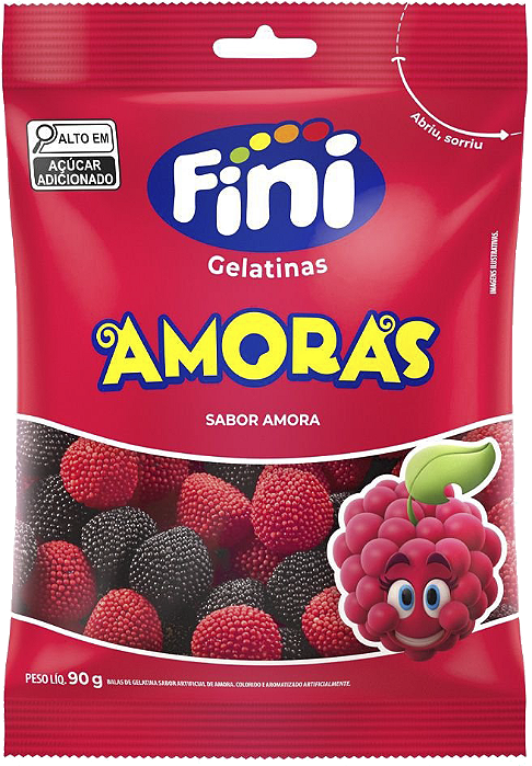 Bala Gelatina Amoras 80g Fini