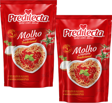 KIt 2 Molho De Tomate Tradicional 300g Predilecta