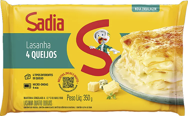 Lasanha 4 Queijos 350g Sadia