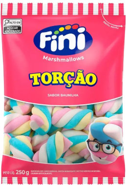 Marshmallos Torção Baunilha 250g Fini