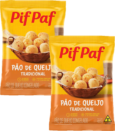 Kit 2 Pão De Queijo Tradicional 400g Pif Paf