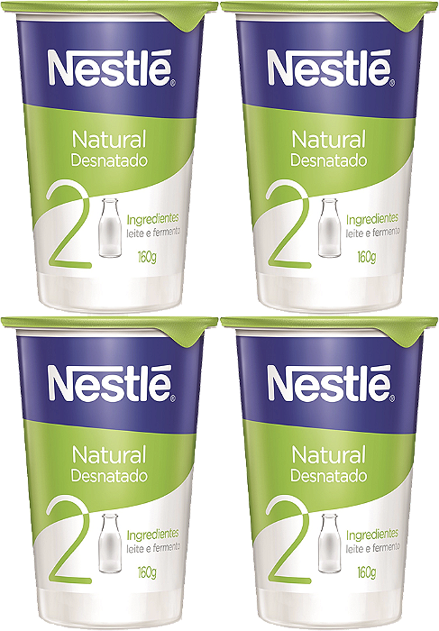 Kit 4 Iogurte Integral Desnatado 160g Nestlé