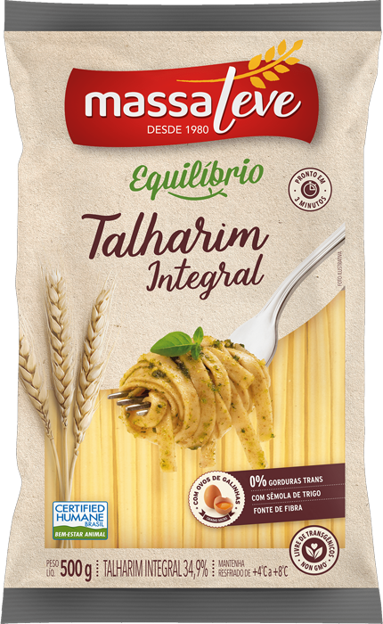 Talharim Integral Fresco 500g Massa Leve