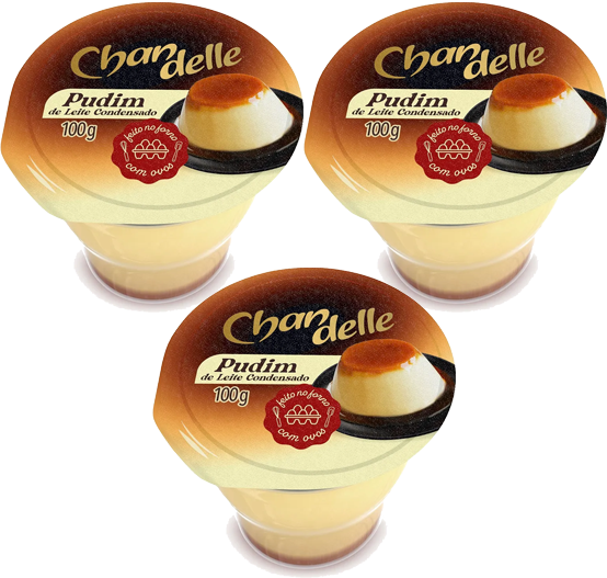 Kit 3 Pudim De Leite Condensado 100g Chandelle