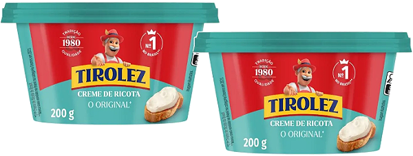 Kit 2 Creme De Ricota Tradicional 200g Tirolez
