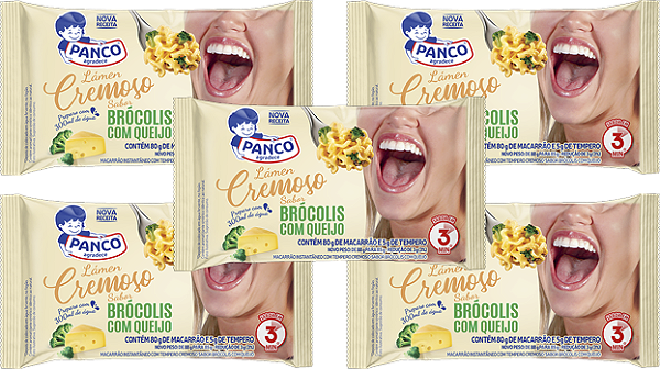 Kit 5 Macarrão Lámen Brócolis Com Queijo 85g Panco