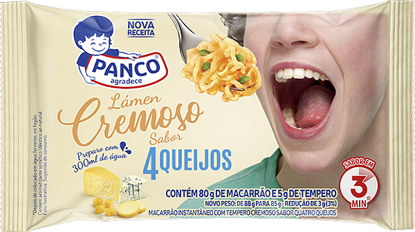 Macarrão Lámen 4 Queijos Cremoso 85g Panco