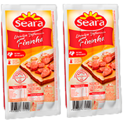 Kit 2 Linguiça Fininha Defumada 215g Seara