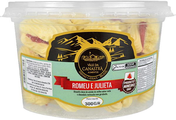 Biscoito Romeu e Julieta Recheada Goiabada 300g Vale Da Canastra