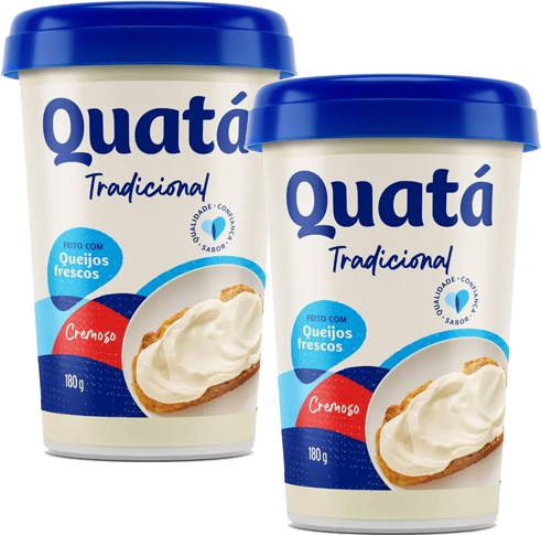 Kit 2 Creme De Queijo Tradicional 180g Quatá