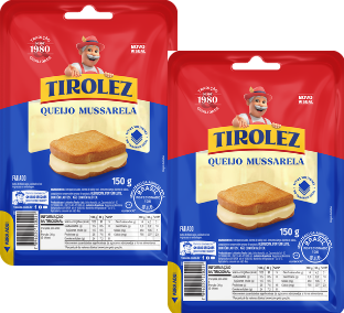 Kit 2 Queijo Mussarela Fatiado 150g Tirolez