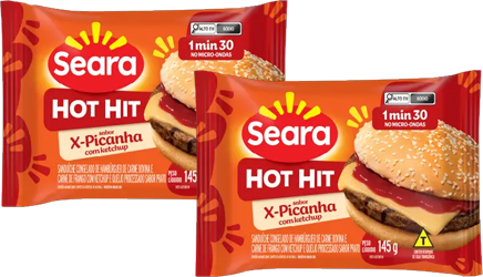 Kit 2 Sanduiche Hot Hit X-Picanha 145g Seara