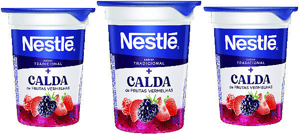 Kit 3 Iogurte Com Caldas Frutas Vermelhas 150g Nestlé