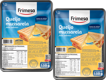 Kit 2 Queijo Mussarela Fatiado 150g Frimesa