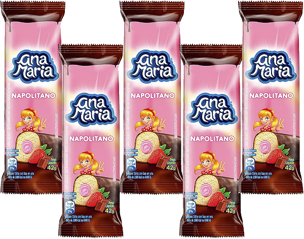 Kit 5 Bolinho Napolitano 42g Ana Maria