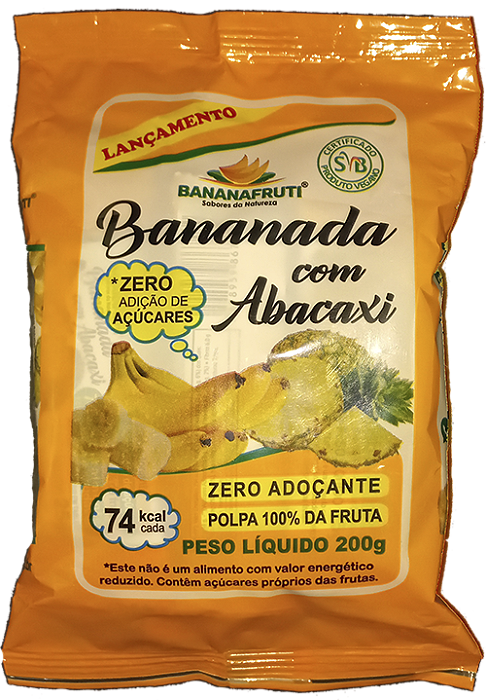 Bananada Com Abacaxi Zero Açúcares 200g BananaFruti