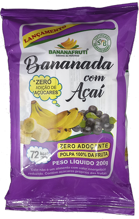 Bananada Com Açaí Zero Açúcares 200g BananaFruti