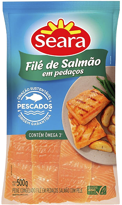 Filé De Salmão Em Pedaços 500g Seara