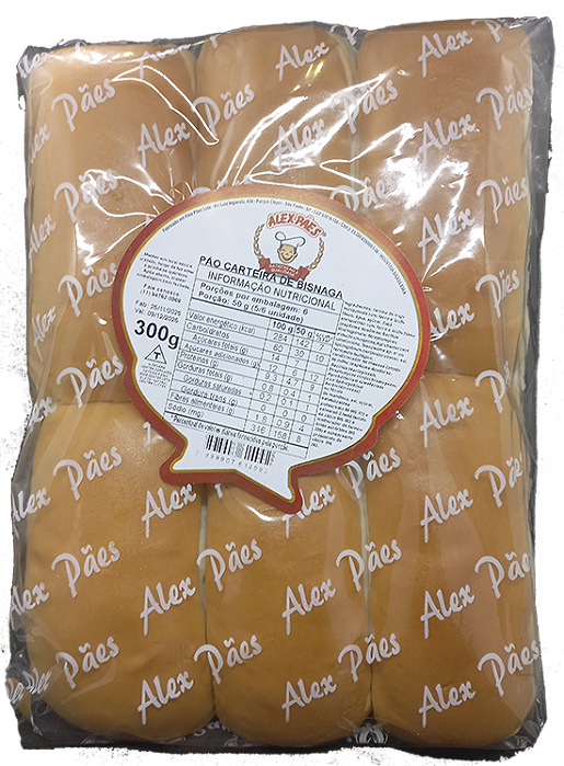 Pão De Leite Carteira 300g Alex Pães