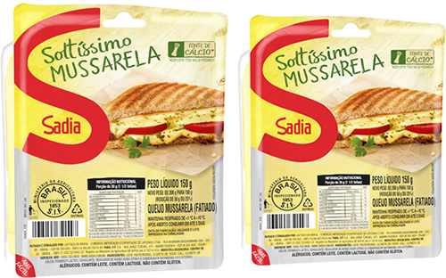 Kit 2 Queijo Mussarela Fatiada 150g Sadia