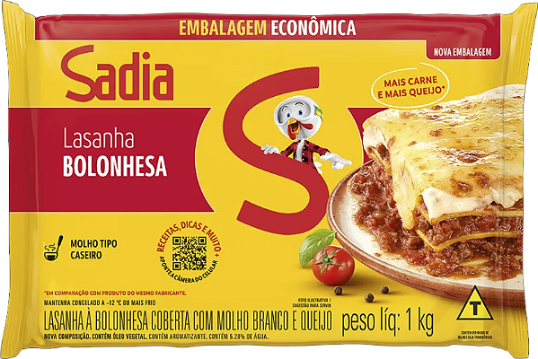 Lasanha Bolonhesa 1Kg Sadia