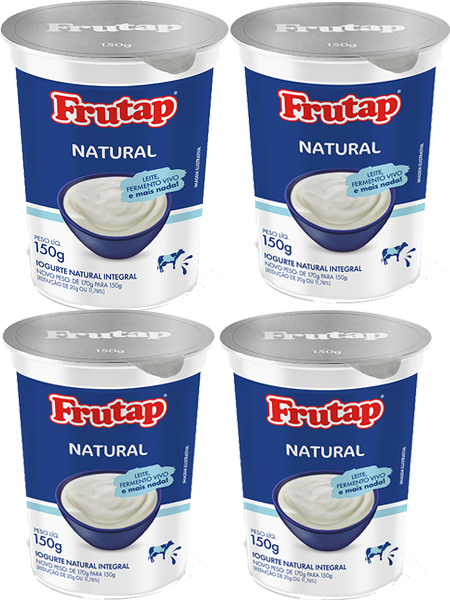 Kit 4 Iogurte Integral Natural 150g Frutap